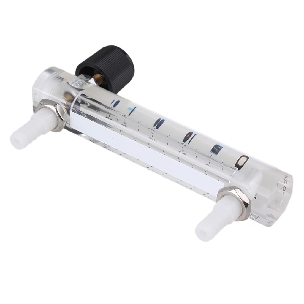 CNBTR Oxygen Air Gas Flowmeter Acrylic (LZQ-4 0.5-5LPM) with Control Valve for Oxygen Adjustable