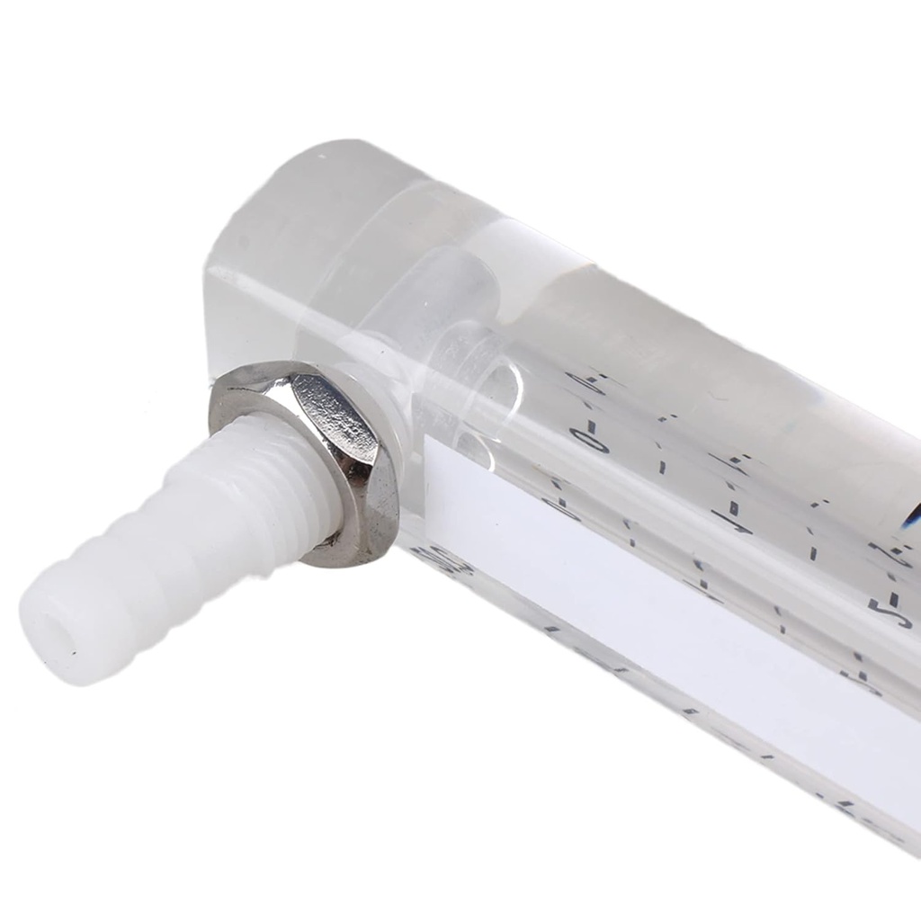 CNBTR Oxygen Air Gas Flowmeter Acrylic (LZQ-4 0.5-5LPM) with Control Valve for Oxygen Adjustable