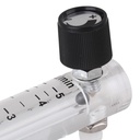 CNBTR Oxygen Air Gas Flowmeter Acrylic (LZQ-4 0.5-5LPM) with Control Valve for Oxygen Adjustable