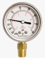 2" Vacuum Pressure Gauge - S.S. Case, 1/4" NPT, Lower Mnt. -30HG/60PSI