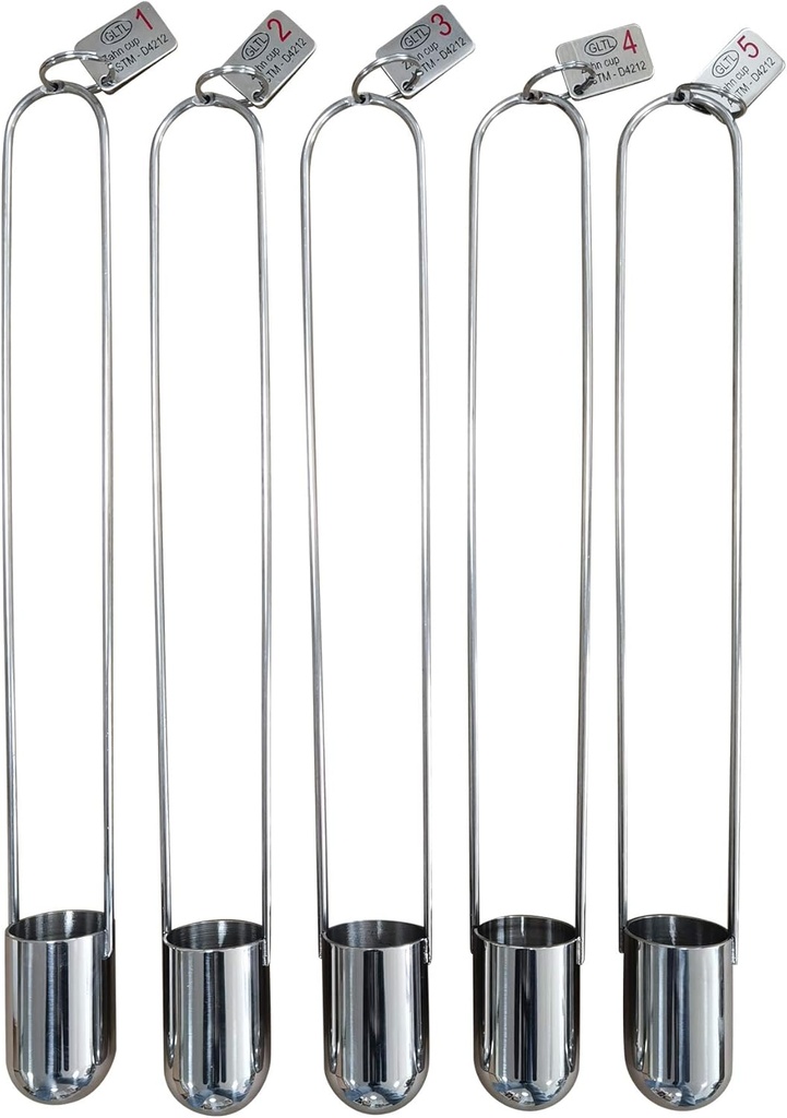 Zahn Immersion Viscosity Cup Viscometer 44ml Cup Volume (1#/2#/3#/4#/5#) for Test The Viscosity of Newtonian or Approximate Newtonian Liquid (1#+2#+3#+4#+5#)