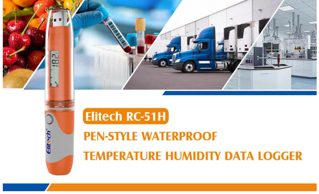Registrador de datos de temperatura y humedad USB Elitech RC-51H
