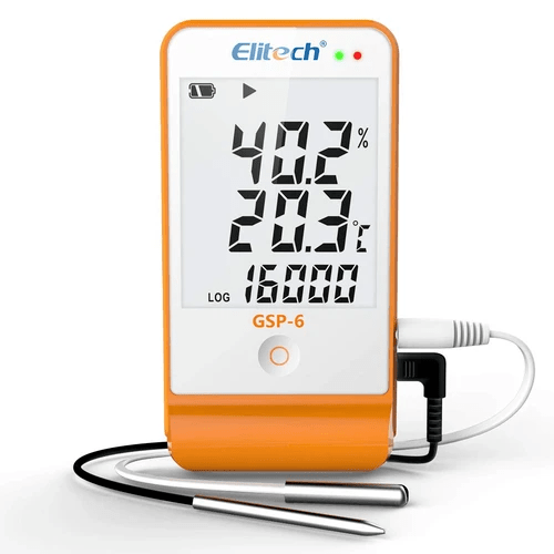 Datalogger de temperatura y humedad con sensor externo y alarma sonora
