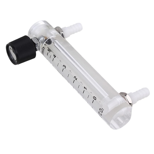 CNBTR Oxygen Air Gas Flowmeter Acrylic (LZQ-4 0.5-5LPM) with Control Valve for Oxygen Adjustable