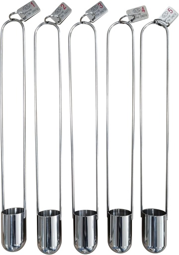 Zahn Immersion Viscosity Cup Viscometer 44ml Cup Volume (1#/2#/3#/4#/5#) for Test The Viscosity of Newtonian or Approximate Newtonian Liquid (1#+2#+3#+4#+5#)